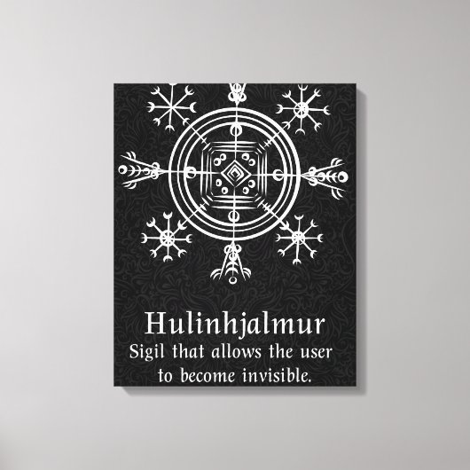 Hulinhjálmur – Noors teken van onzichtbaarheid Canvas Afdruk (Voorkant)