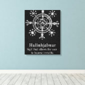 Hulinhjálmur – Noors teken van onzichtbaarheid Canvas Afdruk (Insitu (Houten vloer))