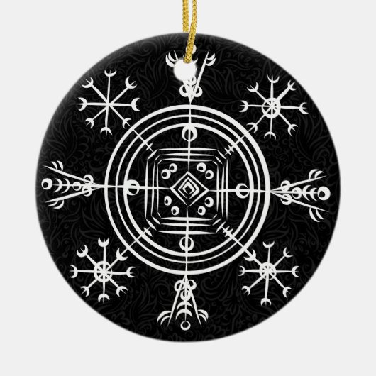 Hulinhjálmur – Noors teken van onzichtbaarheid Keramisch Ornament (Voorkant)