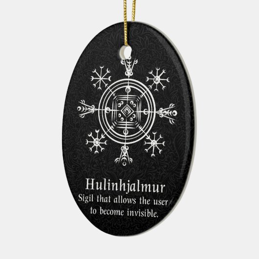 Hulinhjálmur – Noors teken van onzichtbaarheid Keramisch Ornament (Links)