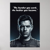 Hülkenberg Quote Poster – Hard Work Creates Luck (Voorkant)