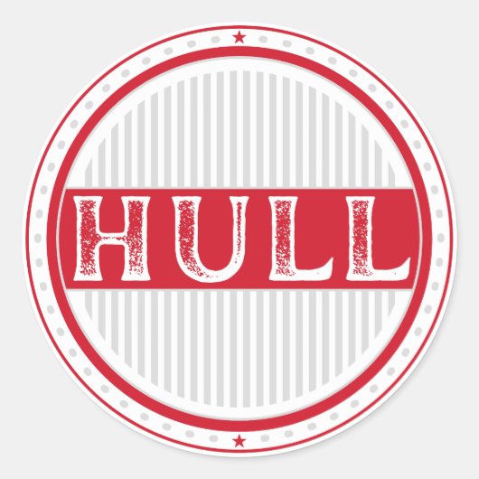 Hull City Pride Emblem – English Identity Ronde Sticker (Voorkant)