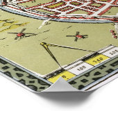 Hull, detail vanaf de kaart van North and East Rid Poster (Hoek)