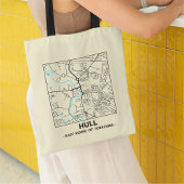 Hull, East Yorkshire City Map Tote Bag