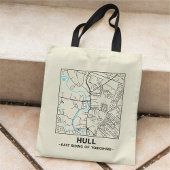 Hull, East Yorkshire City Map Tote Bag