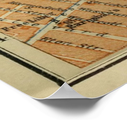 Hull England Map (1910) Poster (Hoek)