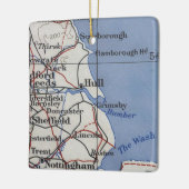 Hull England  Map Keramisch Ornament (Links)