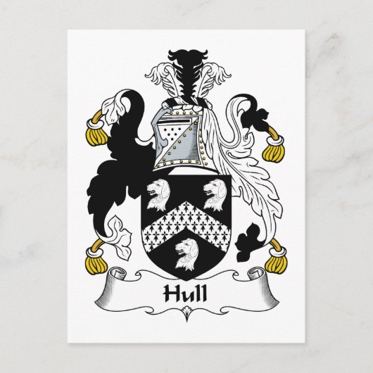 Hull Family Crest Briefkaart (Voorkant)