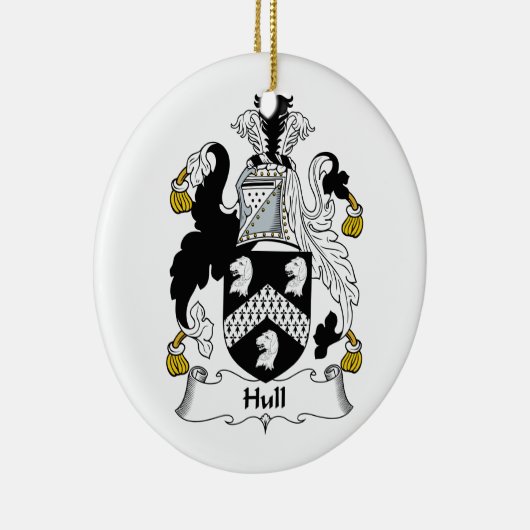 Hull Family Crest Keramisch Ornament (Rechts)