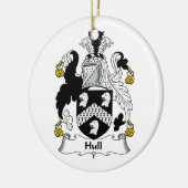 Hull Family Crest Keramisch Ornament (Links)