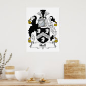 Hull Family Crest Poster (Keuken)