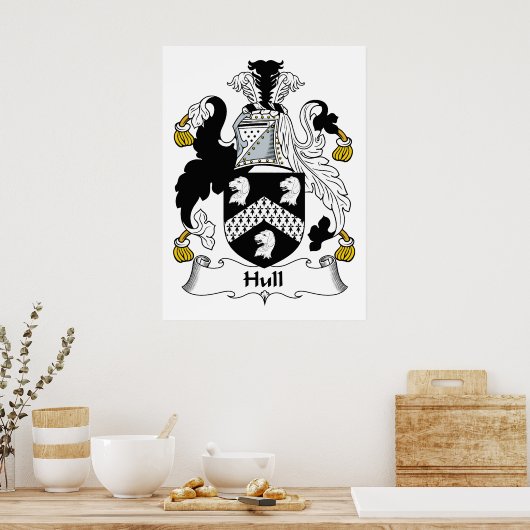 Hull Family Crest Poster (Keuken)