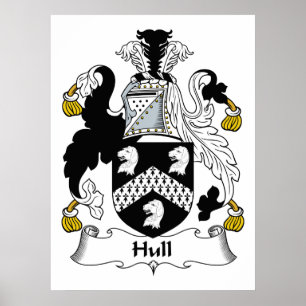 Hull Family Crest Poster