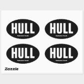 Hull Nantasket Beach Ovale Bumpersticker Sticker (Vel)