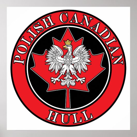 Hull Polish Rond Canadees blad Poster (Voorkant)