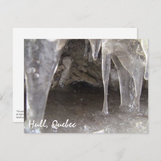 Hull Quebec Gritty Ice Caves Briefkaart (Voorkant / Achterkant)