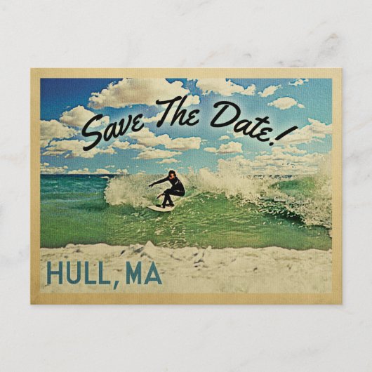 Hull Save The Date Surfing Aankondigingskaart (Voorkant)