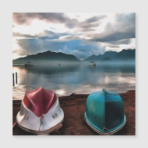 Hullen van boten en marmarineswinterseascape