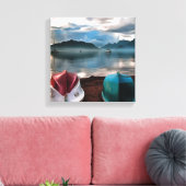 Hullen van boten en marmarineswinterseascape canvas afdruk (Insitu (Woonkamer))