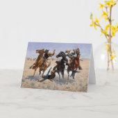 Hulp aan een kameraad Remington Fine Art Groet Kaart (Gele Bloem)