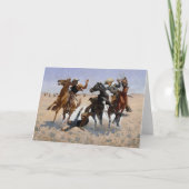 Hulp aan een kameraad Remington Fine Art Groet Kaart (Voorkant)