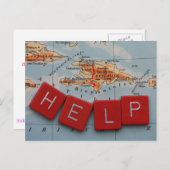 Hulp aan Haïti Briefkaart (Voorkant / Achterkant)