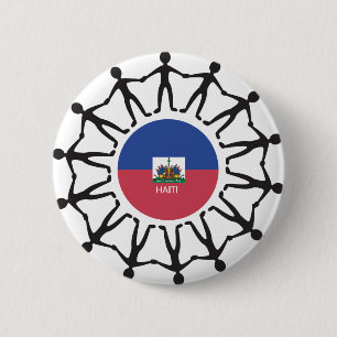 Hulp aan Haïti Ronde Button 5,7 Cm