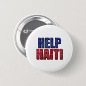 Hulp aan Haïti Ronde Button 5,7 Cm (Voorkant /achterkant)