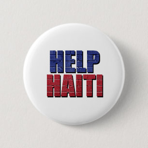 Hulp aan Haïti Ronde Button 5,7 Cm