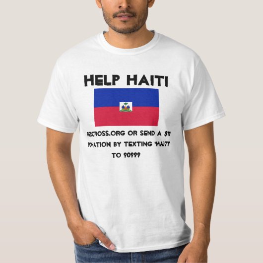 hulp aan haïti t-shirt (Voorkant)