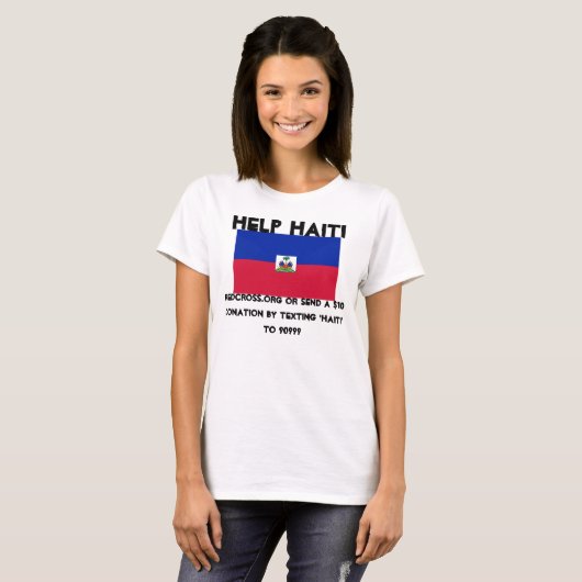 hulp aan haïti t-shirt (Voorkant volledig)
