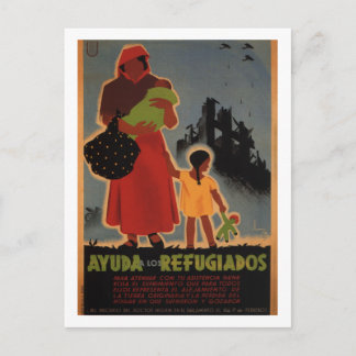 Hulp aan vluchtelingen (1938)_Poster Propaganda Briefkaart