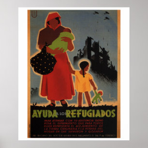 Hulp aan vluchtelingen (1938)_Poster Propaganda Poster