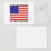 Hulp bij aangeboden Amerikaanse vlag Visitekaartje (Voorkant / Achterkant)