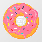 Hulp bij aankopen bij donut vereist in donut gat raamsticker (Vel)