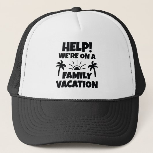 Hulp bij familievakking trucker pet (Voorkant)
