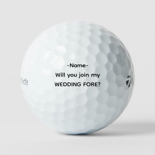 Hulp bij het vragen om bruidsjonker te worden Funn Golfballen (Voorkant)