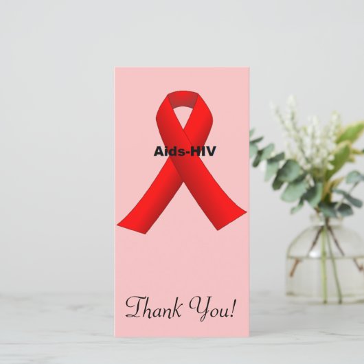 Hulp bij hiv bedankkaart (Staand voorkant)