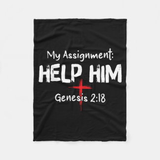 Hulp bij opdracht Genesis 2_18 Christelijk geloof Fleece Deken