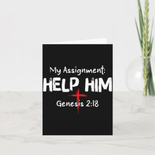 Hulp bij opdracht Genesis 2_18 Christelijk geloof Kaart