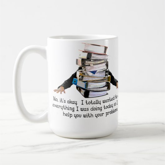 Hulp Bij Uw Problemen Grappige Mok (Links)