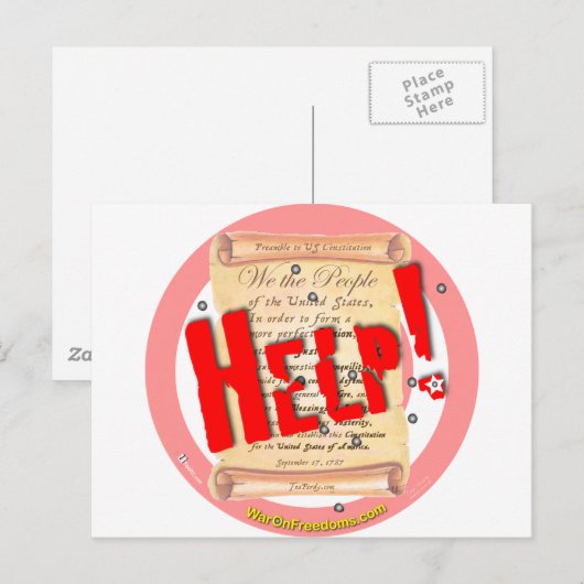 Hulp Briefkaart (Voorkant / Achterkant)