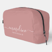 Hulp bruidsmeisje moderne minimale script cosmetis toilettasje (Rechterhoek)