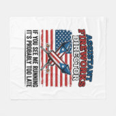 Hulp Directeur Vuurwerk Grappig Patriottisch T-shi Fleece Deken (Voorkant (Horizontaal))