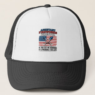 Hulp Directeur Vuurwerk Grappig Patriottisch T-shi Trucker Pet