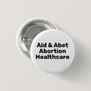 Hulp en abortus Gezondheidszorg zwart-wit Ronde Button 3,2 Cm