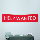 Hulp gezocht aanpasbare rode witte banner (Beurs)