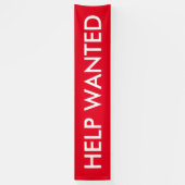 Hulp gezocht aanpasbare rode witte banner (Verticaal)