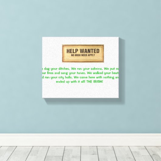 HULP GEZOCHT GEEN IERSE BEHOEFTE TOEPASSEN IERSE W CANVAS AFDRUK (Insitu (Houten vloer))