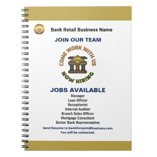 Hulp Gezocht nu het Huren van de Aangepaste Logo v Notitieboek (Voorkant)